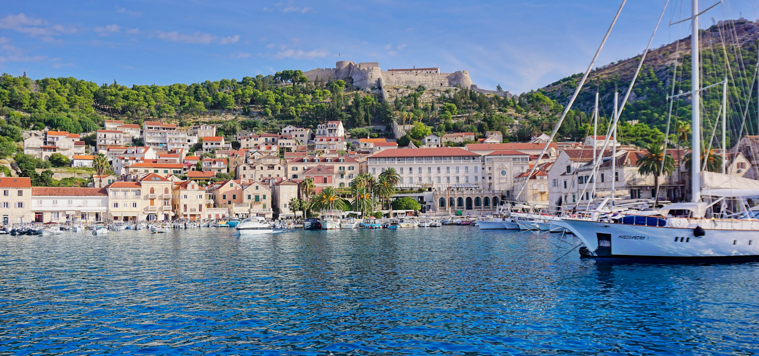 View of township on the coast of Croatia