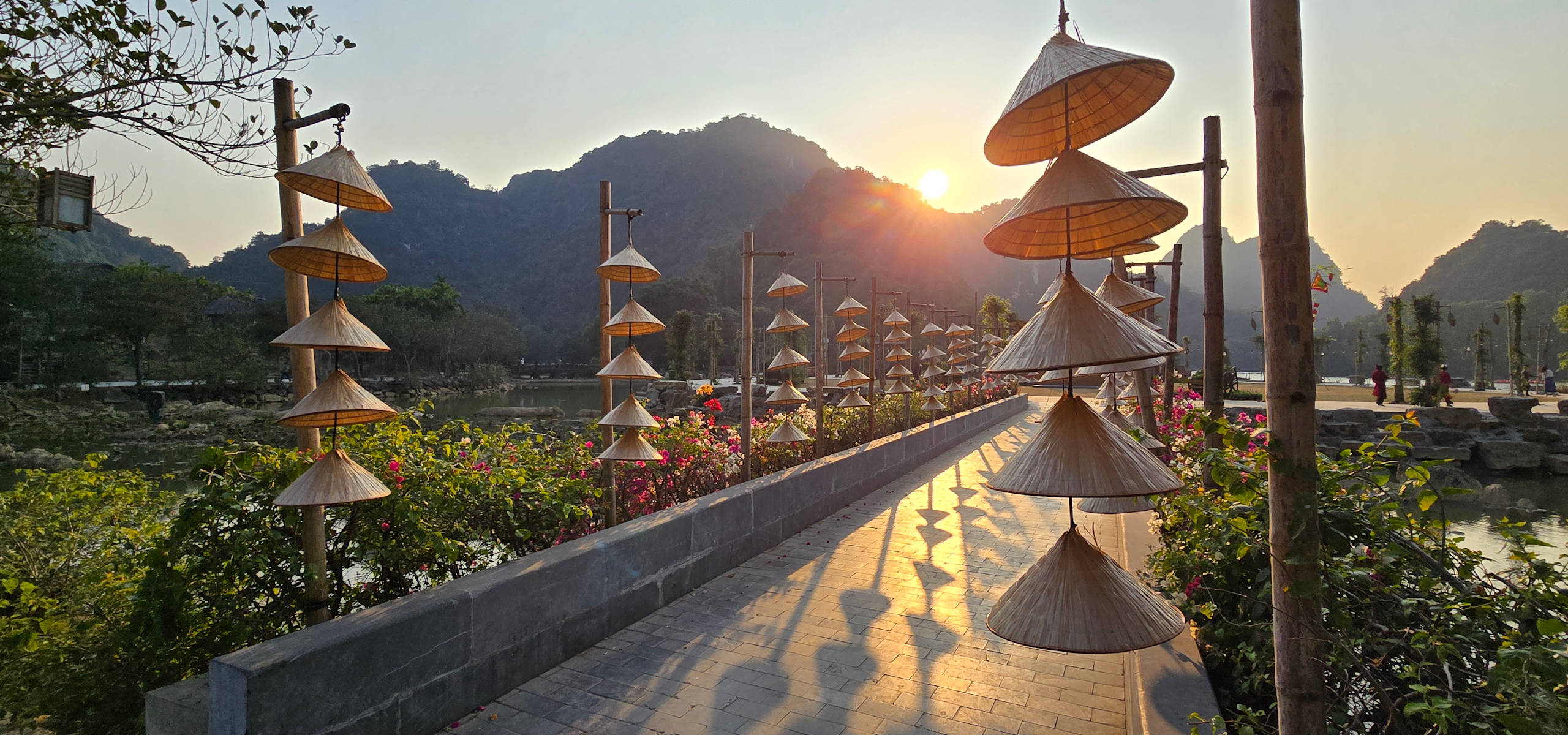 View of bike trail on the Vietnam Bike Tour