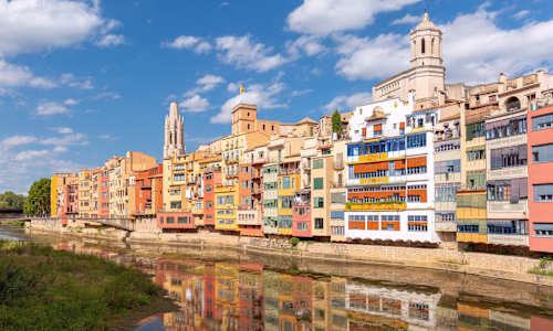Girona on the Onyar River, Catalonia, Spain 
