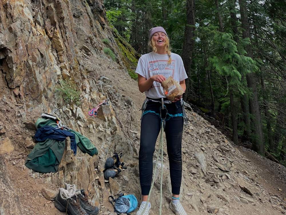 Austin Adventures Guide Mieka on a climbing activity