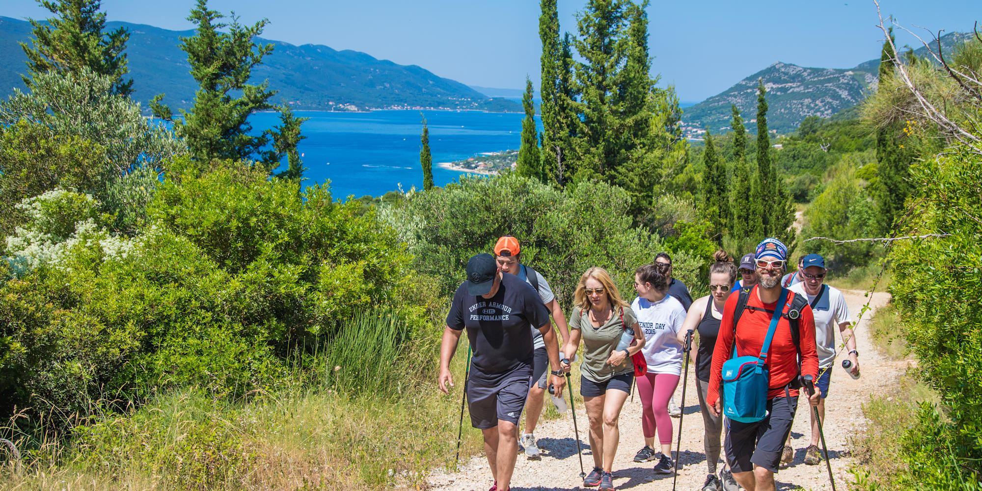 Guests hiking in Croatia