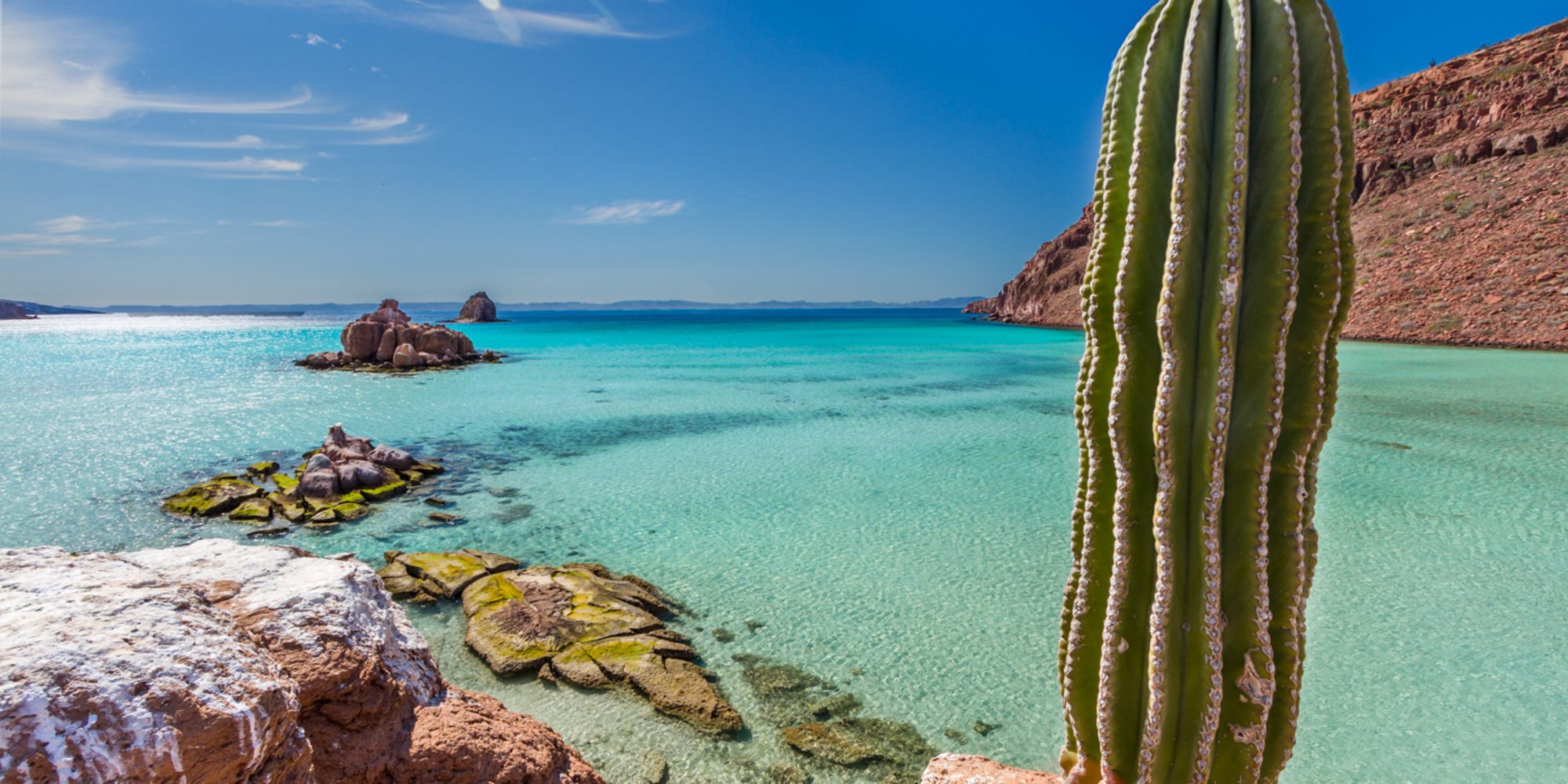 The turquoise waters of Baja in Mexico
