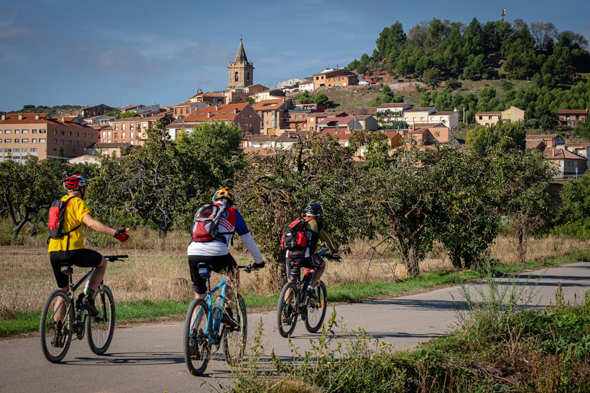Guests cycling on the Camino De Santiago trail